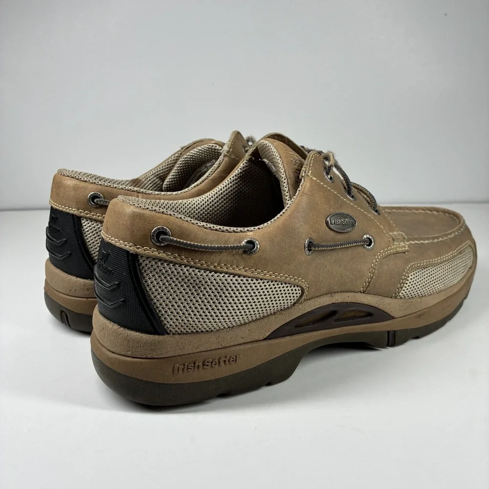 Irish Setter Lakeside 3812 Men's 11.5 Extra Wide Tan Leather Boat Shoes Red Wing